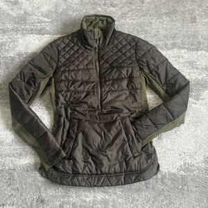 Carve Designs Quilted Puffer Jacket in Black and Green